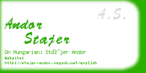 andor stajer business card